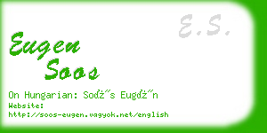 eugen soos business card